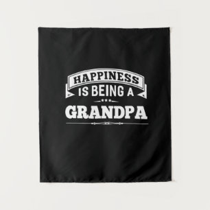 Grandfather Gift   Happiness Is Being A Grandpa Tapestry