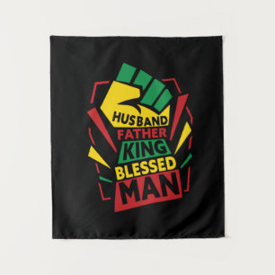 Grandfather Gift Husband Father And King Tapestry