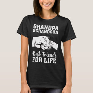 Grandfather Grandson Gift Friends Fist Bump Grandp T-Shirt