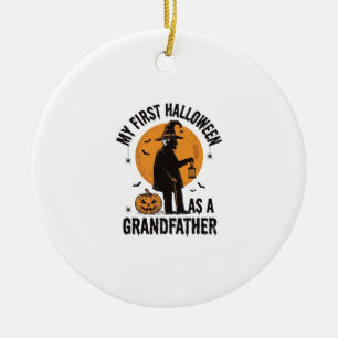 Grandfather Halloween Shirt First Spooky Grandpa_1 Ceramic Ornament