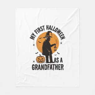 Grandfather Halloween Shirt First Spooky Grandpa_1 Fleece Blanket