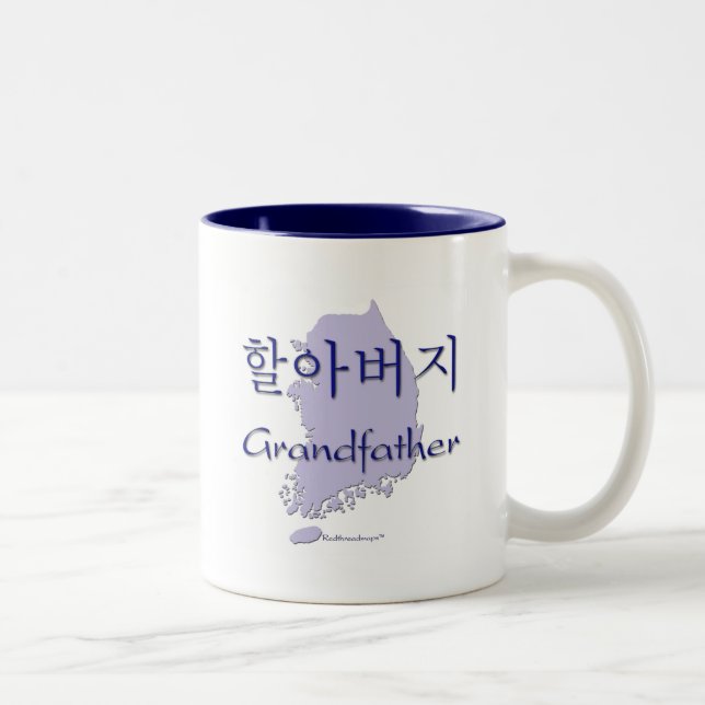Grandfather (Korean) map Two-Tone Coffee Mug (Right)