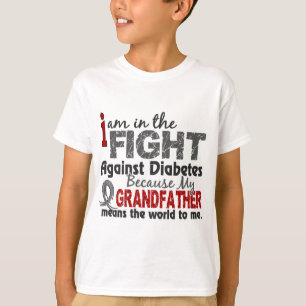 Grandfather Means World To Me Diabetes T-Shirt