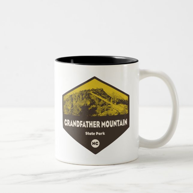 Grandfather Mountain State Park North Carolina Two-Tone Coffee Mug (Right)