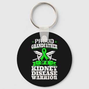 Grandfather Of A Kidney Disease Warrior Awareness Keychain