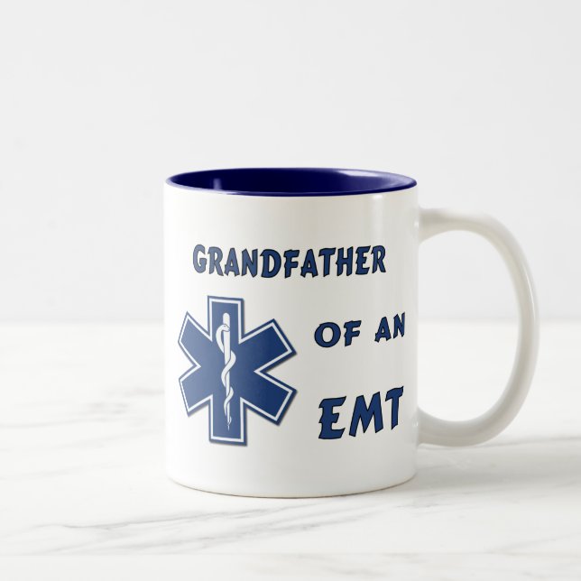 Grandfather of an EMT Two-Tone Coffee Mug (Right)