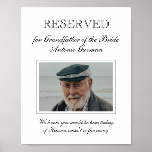 Grandfather of the Bride Photo Memorial Wedding Poster