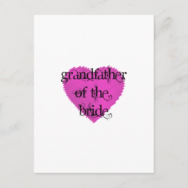 Grandfather of the Bride Postcard (Front)