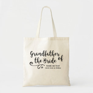 Grandfather of the Bride Tote Bag Modern Script