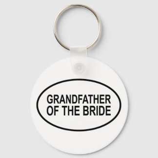 Grandfather of the Bride Wedding Oval Keychain