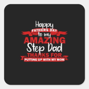 Grandfather Quotes Amazing Step Daddy Square Sticker