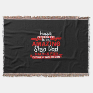 Grandfather Quotes   Amazing Step Daddy Throw Blanket