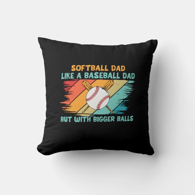 Grandfather Quotes | Baseball Dad Definition Throw Pillow (Front)