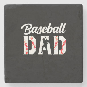 Grandfather Quotes Baseball Dad Stone Coaster
