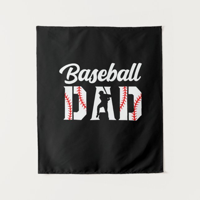 Grandfather Quotes | Baseball Dad Tapestry (Front)