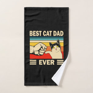 Grandfather Quotes   Best Cat Dad Ever Hand Towel