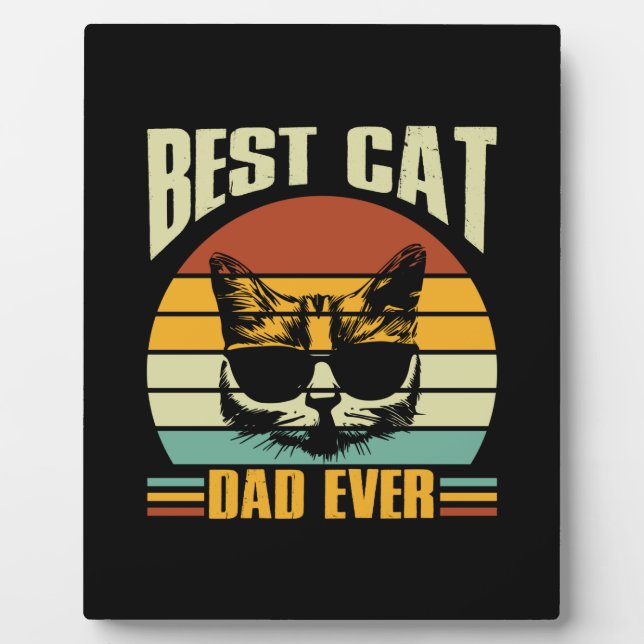 Grandfather Quotes | Best Cat Dad Ever Plaque (Front)