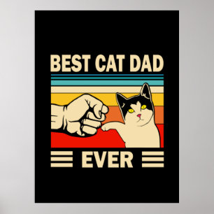 Grandfather Quotes   Best Cat Dad Ever Poster