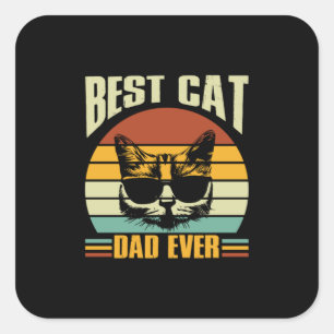 Grandfather Quotes Best Cat Dad Ever Square Sticker