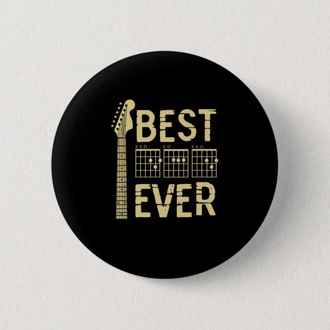Grandfather Quotes | Best Dad Guitar Ever 2 Inch Round Button (Front)