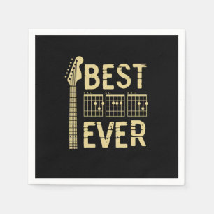 Grandfather Quotes   Best Dad Guitar Ever Napkin