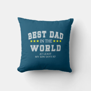 Grandfather Quotes Best Dad In The World Throw Pillow