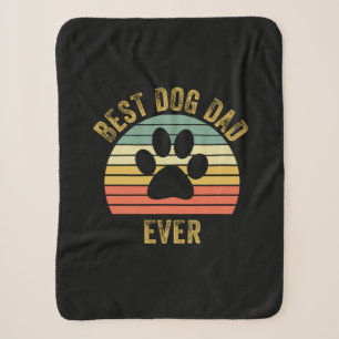 Grandfather Quotes Best Dog Dad Ever Sherpa Blanket