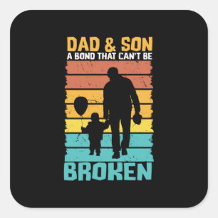 Grandfather Quotes Dad And Son Square Sticker