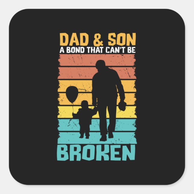 Grandfather Quotes | Dad And Son Square Sticker (Front)