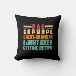 Grandfather Quotes   Dad Great Grandpa Throw Pillow