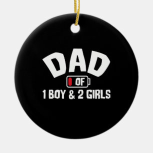 Grandfather Quotes   Dad Of One Boy Ceramic Ornament