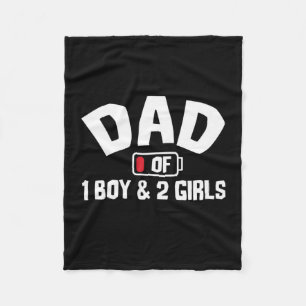 Grandfather Quotes Dad Of One Boy Fleece Blanket