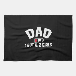 Grandfather Quotes Dad Of One Boy Kitchen Towel