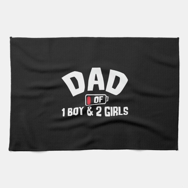 Grandfather Quotes | Dad Of One Boy Kitchen Towel (Horizontal)
