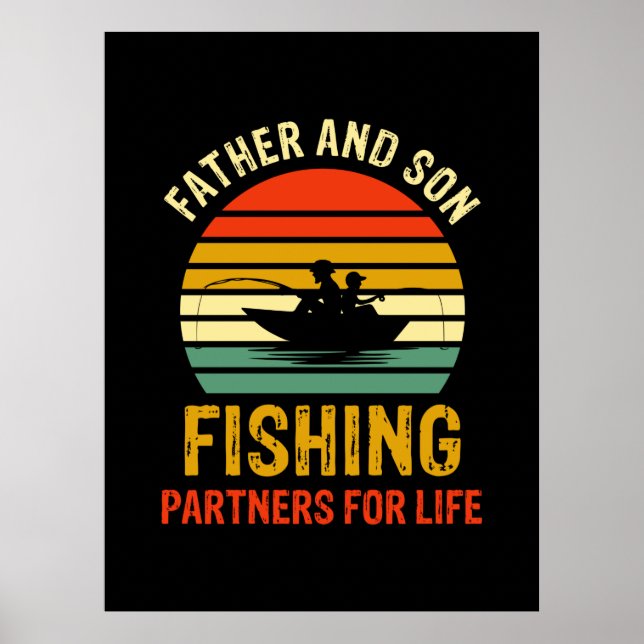 Grandfather Quotes Father And Son Fishing Partner Poster (Front)