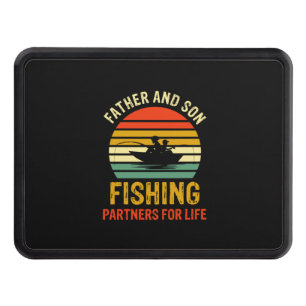 Grandfather Quotes Father And Son Fishing Partner Trailer Hitch Cover