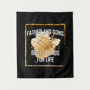 Grandfather Quotes   Father And Sons Best Friend Tapestry