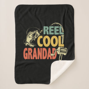 Grandfather Quotes   Fishing Cool Grandad Sherpa Blanket