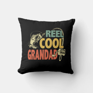 Grandfather Quotes   Fishing Cool Grandad Throw Pillow