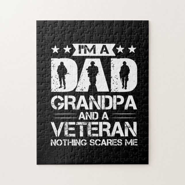 Grandfather Quotes | I Am A Dad And A Veteran Jigsaw Puzzle (Vertical)