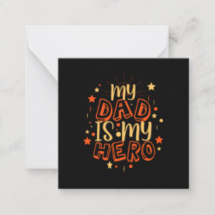Grandfather Quotes   My Dad Is My Hero Card