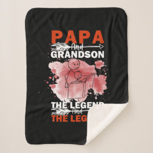 Grandfather Quotes   Papa And Grandson Sherpa Blanket
