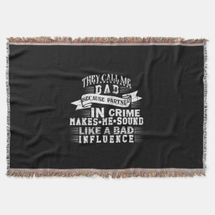 Grandfather Quotes They Call Me Dad Throw Blanket