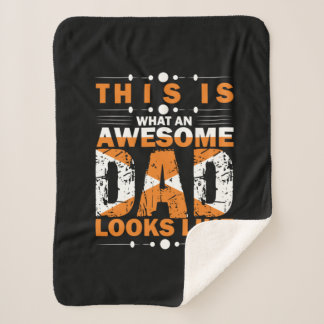 Grandfather Quotes | What An Awesome Dad Sherpa Blanket
