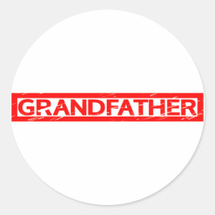 Grandfather Stamp Classic Round Sticker