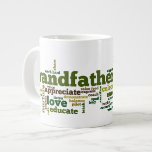 Grandfather Word Cloud Large Coffee Mug