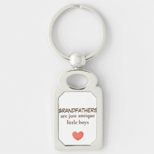 Grandfathers are boys  Heart keychains