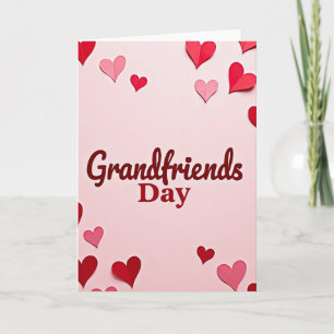 Grandfriends Day Paper Hearts Card