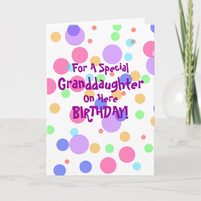 Grandgirl Anniversaire Customisée Cartes de voeux (Devant)
