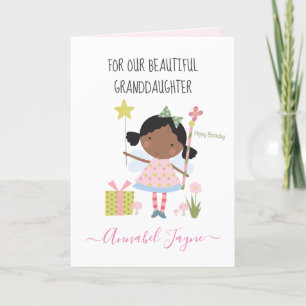 Grandgirl anniversaire fée filles whimsical carte